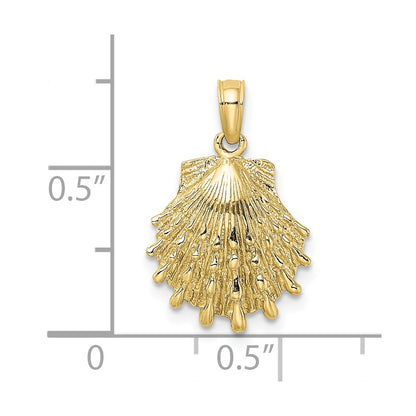 10K Yellow Gold 10K Lion'S Paw Shell Charm