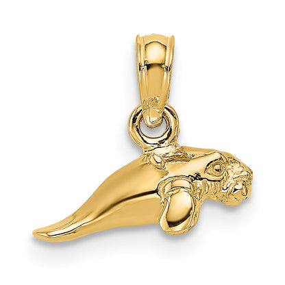 10K Yellow Gold 10K 3-D Polished Mini Manatee Charm