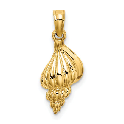 10K Yellow Gold 10K 3-D Mini Precious Wentletrap Shell Charm