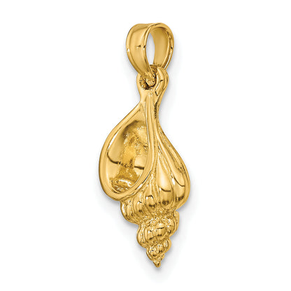 10K Yellow Gold 10K 3-D Mini Precious Wentletrap Shell Charm