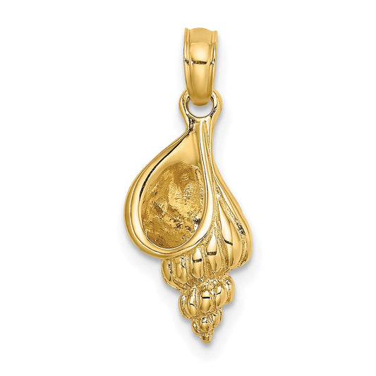 10K Yellow Gold 10K 3-D Mini Precious Wentletrap Shell Charm