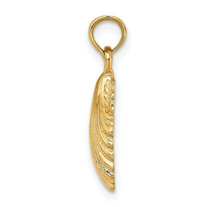10K Yellow Gold 10K Polished Scallop Shell Charm