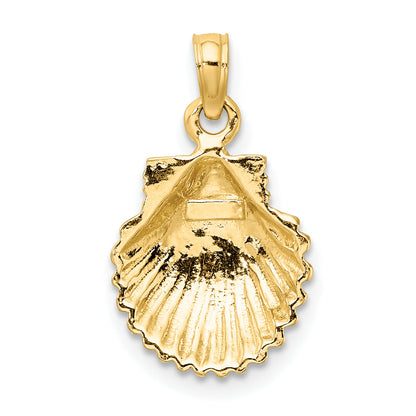 10K Yellow Gold 10K Polished Scallop Shell Charm