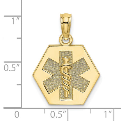 10K Yellow Gold Medical Disc Pendant