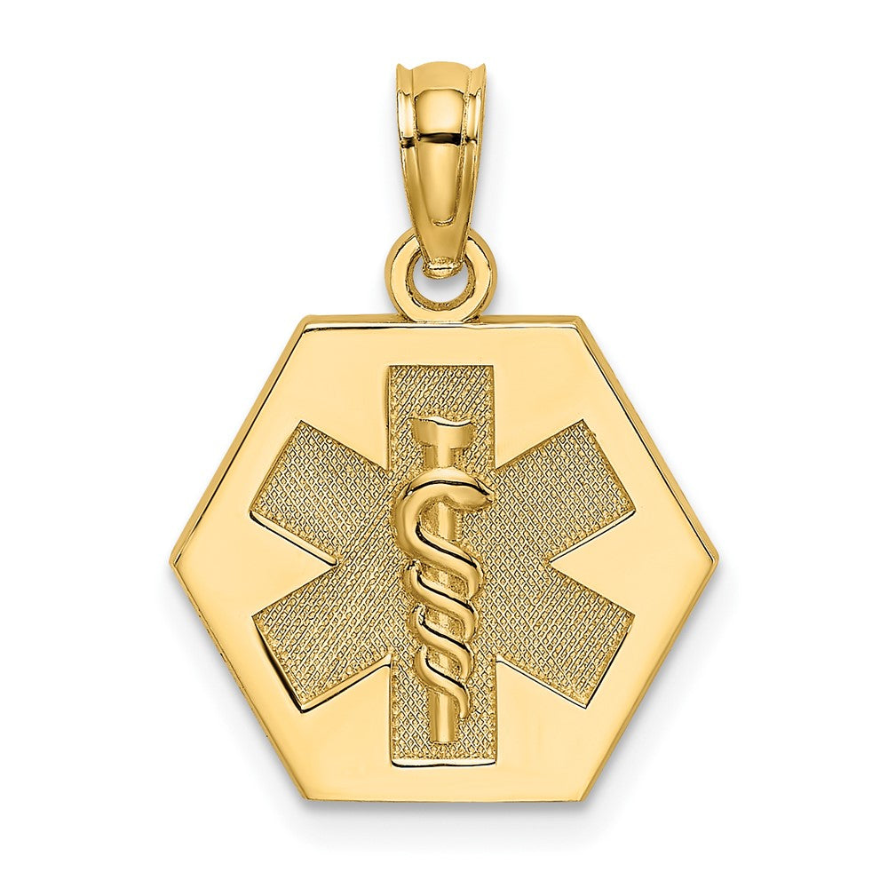 10K Yellow Gold Medical Disc Pendant