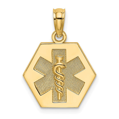 10K Yellow Gold Medical Disc Pendant
