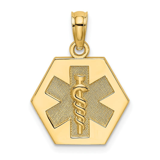 10K Yellow Gold Medical Disc Pendant