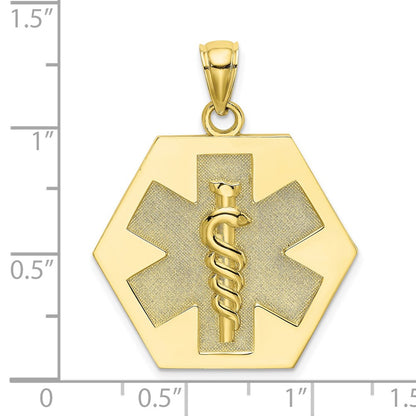 10K Yellow Gold Medical Disc Pendant