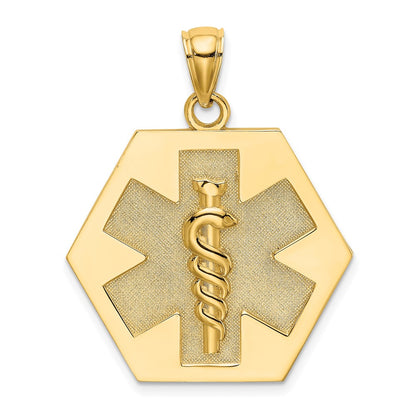10K Yellow Gold Medical Disc Pendant