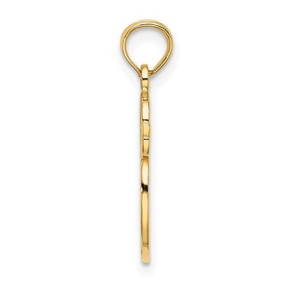 10K Yellow Gold 10K Engraved Textured Painters Pallet Charm