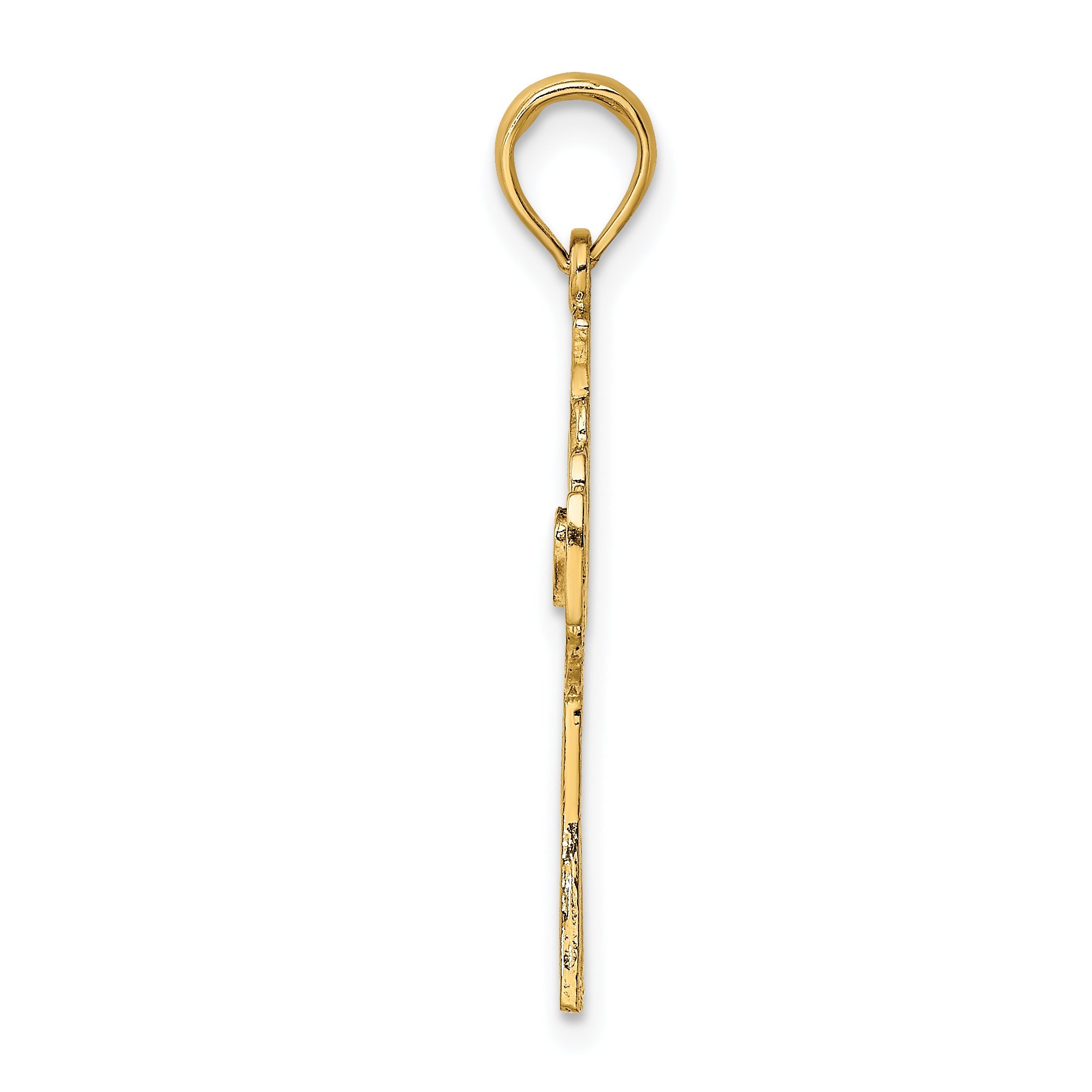 10K Yellow Gold 10K Claddagh Cross Charm