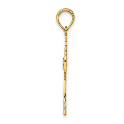 10K Yellow Gold 10K Claddagh Cross Charm