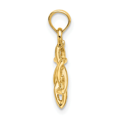 10K Yellow Gold 10K Polished Star Of David Charm