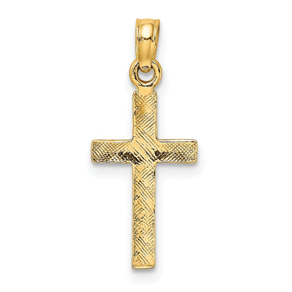 10K Yellow Gold 10K Polished Cross Charm