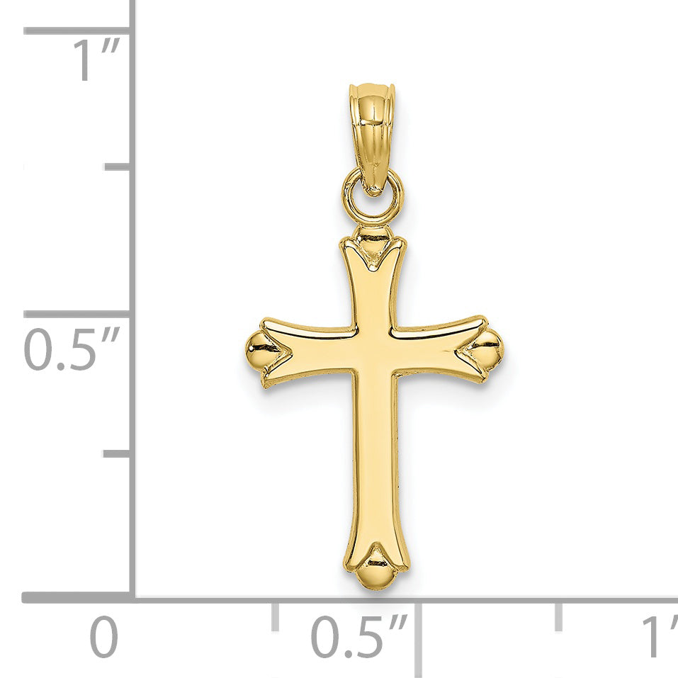 10K Yellow Gold 10K Polished Cross Charm