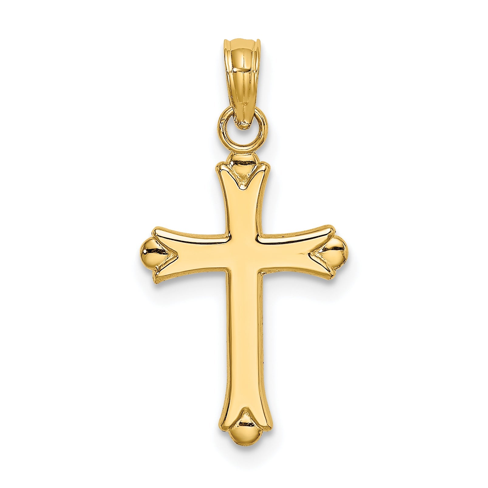 10K Yellow Gold 10K Polished Cross Charm