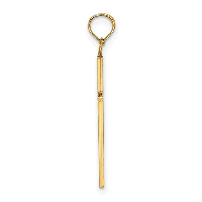 10K Yellow Gold Polished Cross Pendant