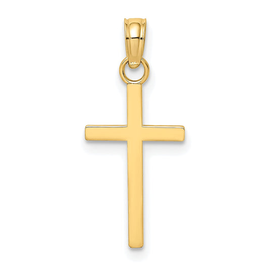 10K Yellow Gold 10K Polished Small Cross Charm