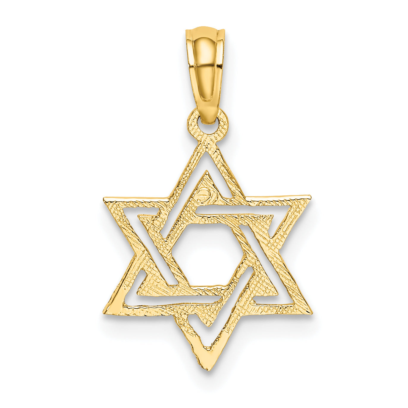 10K Yellow Gold 10K Polished Star Of David Charm