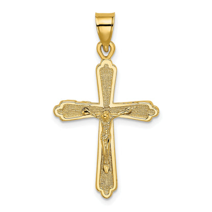 10K Yellow Gold 10K Textured Crucifix Charm