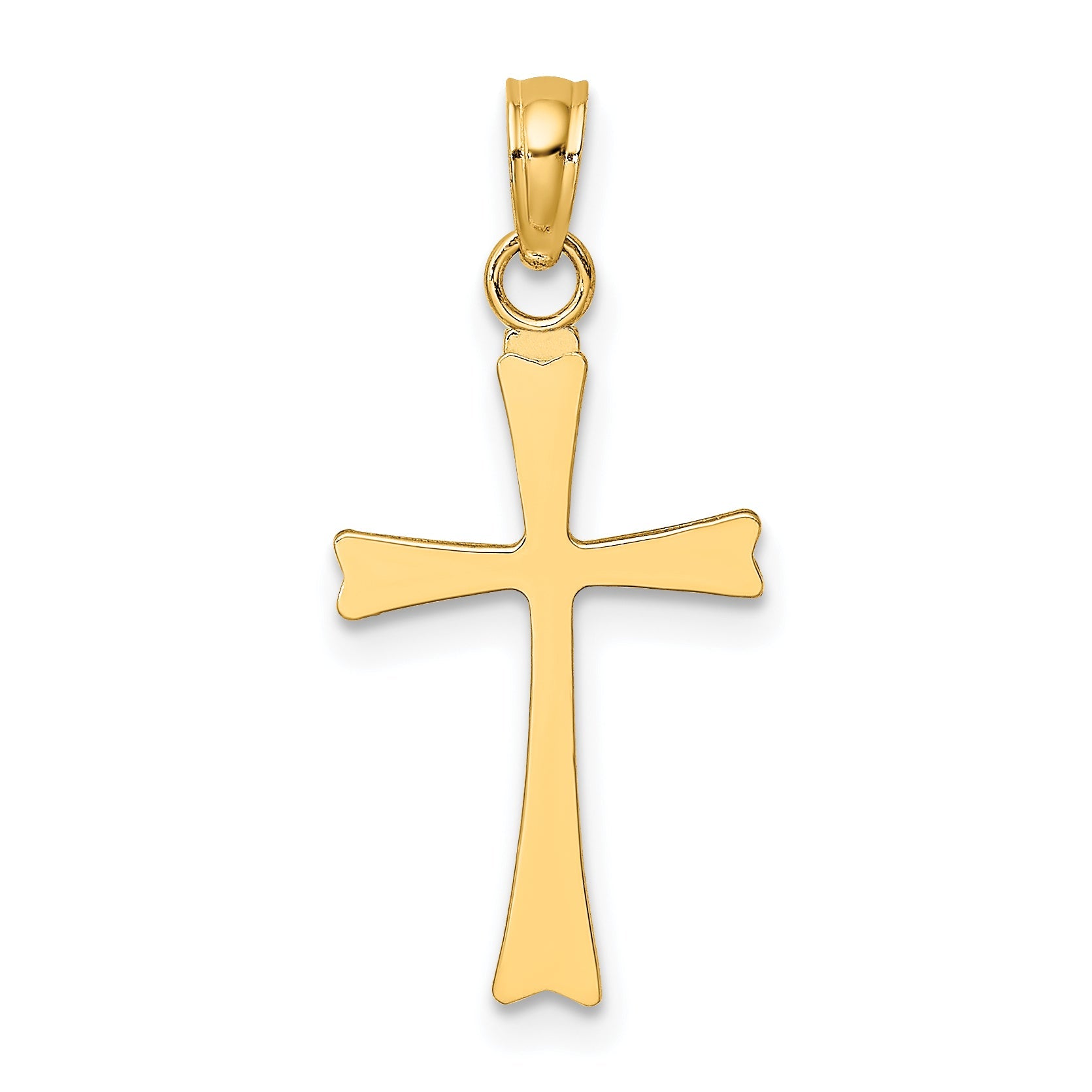 10K Yellow Gold 10K Polished Cross Charm