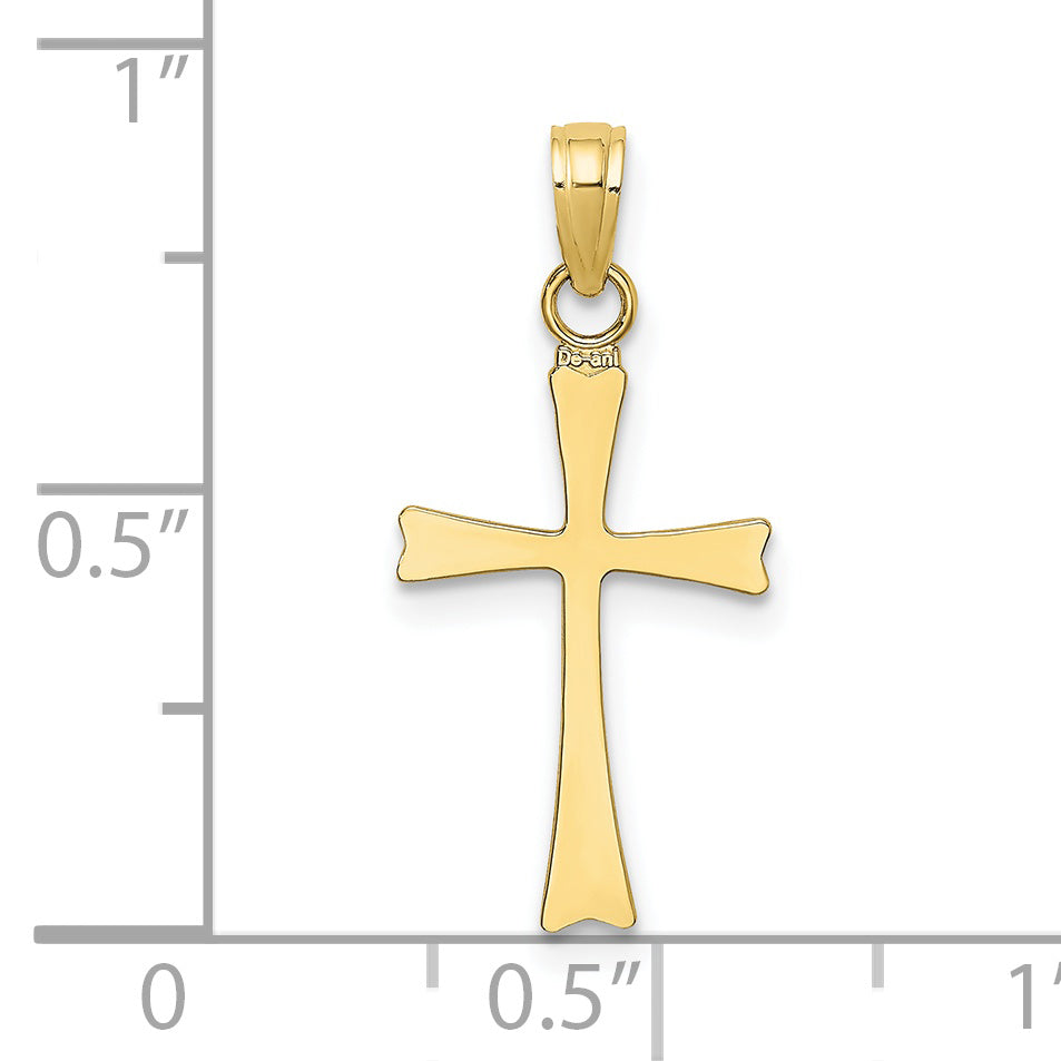 10K Yellow Gold 10K Polished Cross Charm