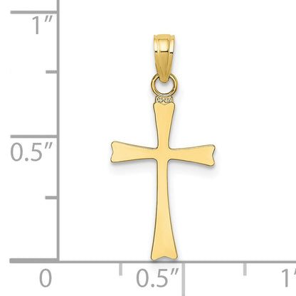 10K Yellow Gold 10K Polished Cross Charm