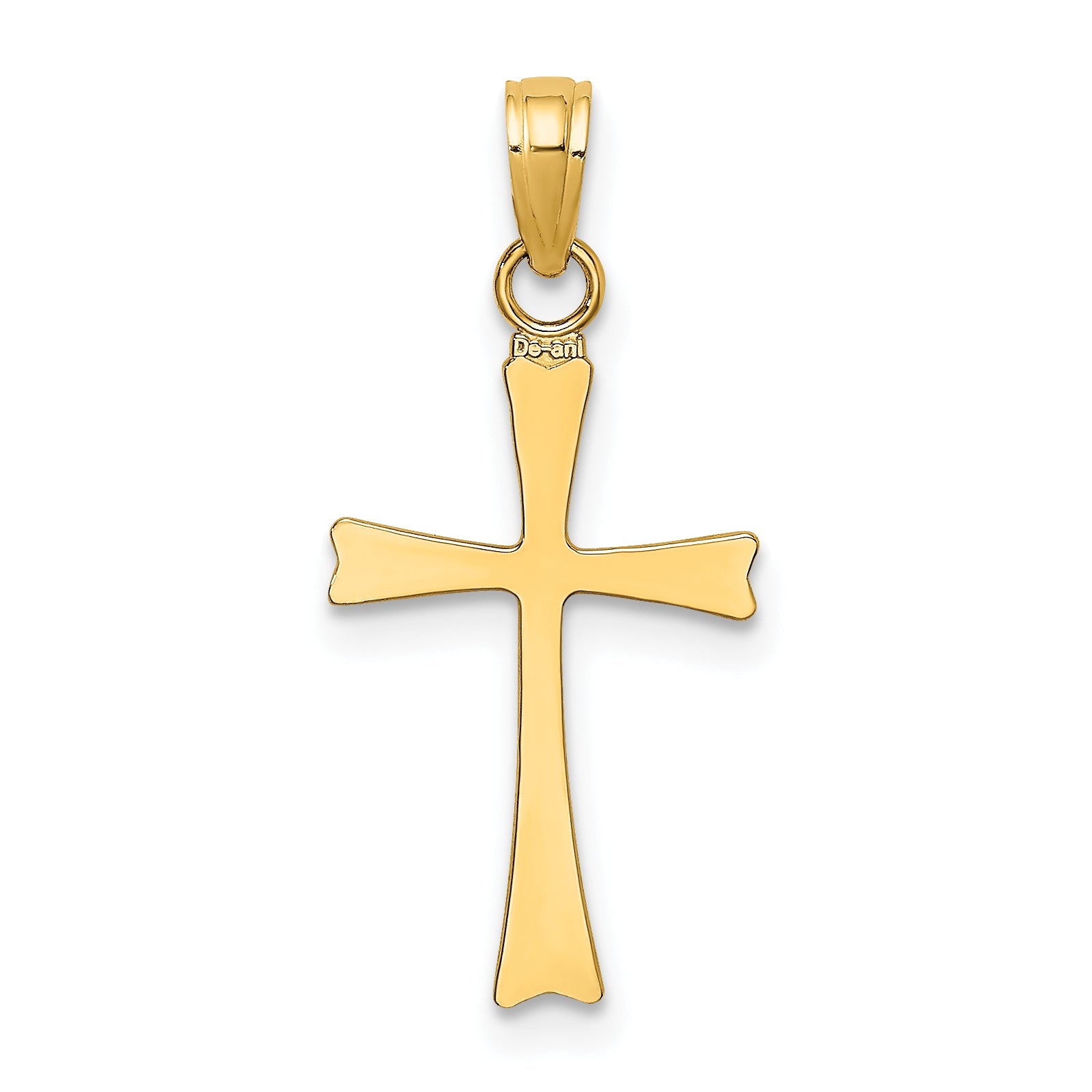10K Yellow Gold 10K Polished Cross Charm