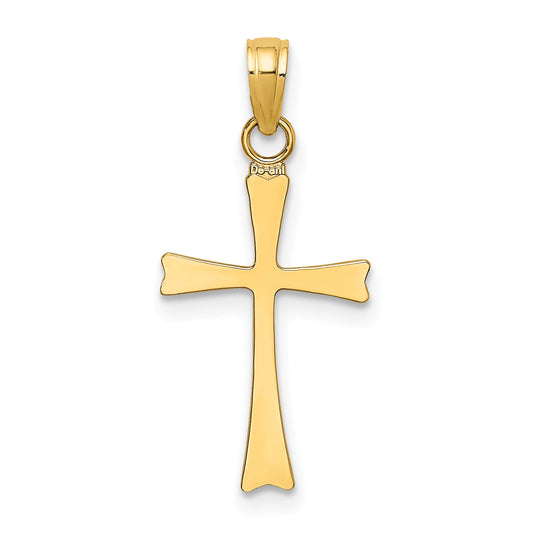10K Yellow Gold 10K Polished Cross Charm