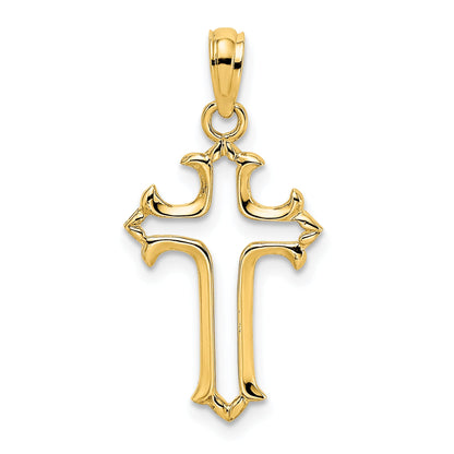 10K Yellow Gold 10K Cut-Out Cross Charm