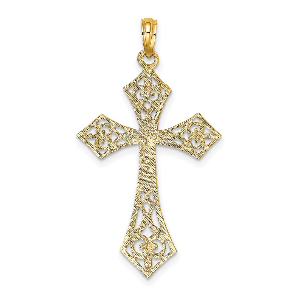 10K Yellow Gold 10K Filigree Cross Charm