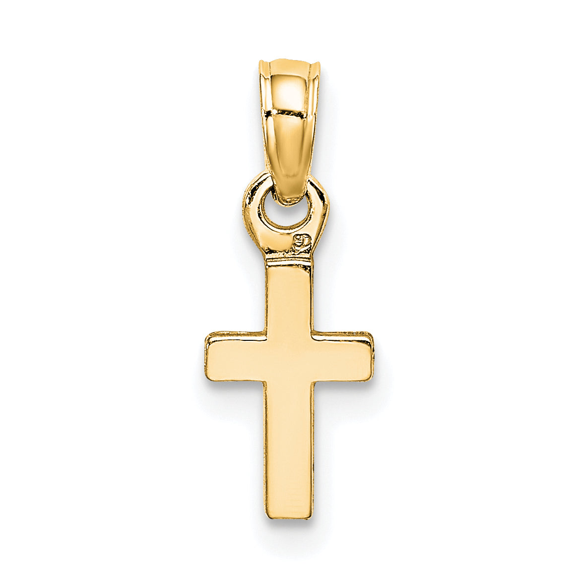 10K Yellow Gold 10K Polished Mini Cross Charm