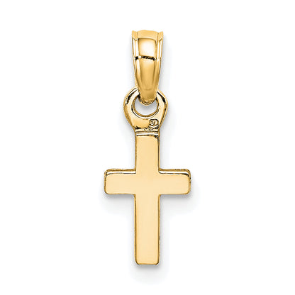 10K Yellow Gold 10K Polished Mini Cross Charm