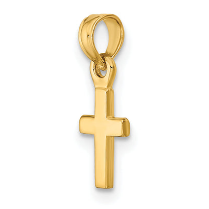 10K Yellow Gold 10K Polished Mini Cross Charm