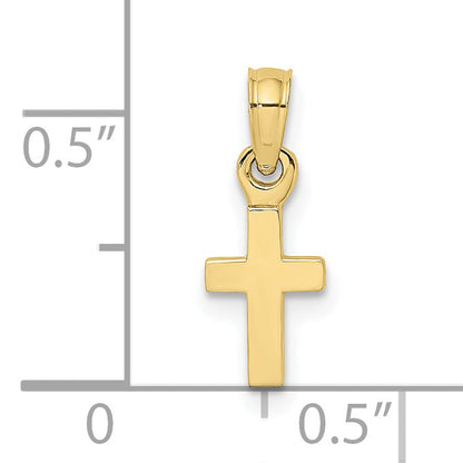 10K Yellow Gold 10K Polished Mini Cross Charm