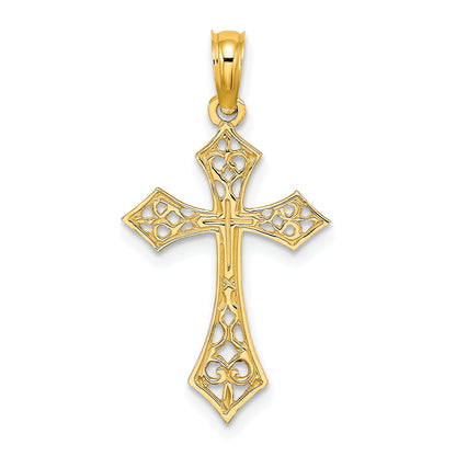 10K Yellow Gold 10K Filigree Cross Charm