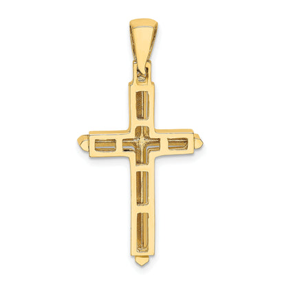 10K Yellow Gold 10K Polished Cross Charm