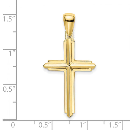 10K Yellow Gold 10K Polished Cross Charm