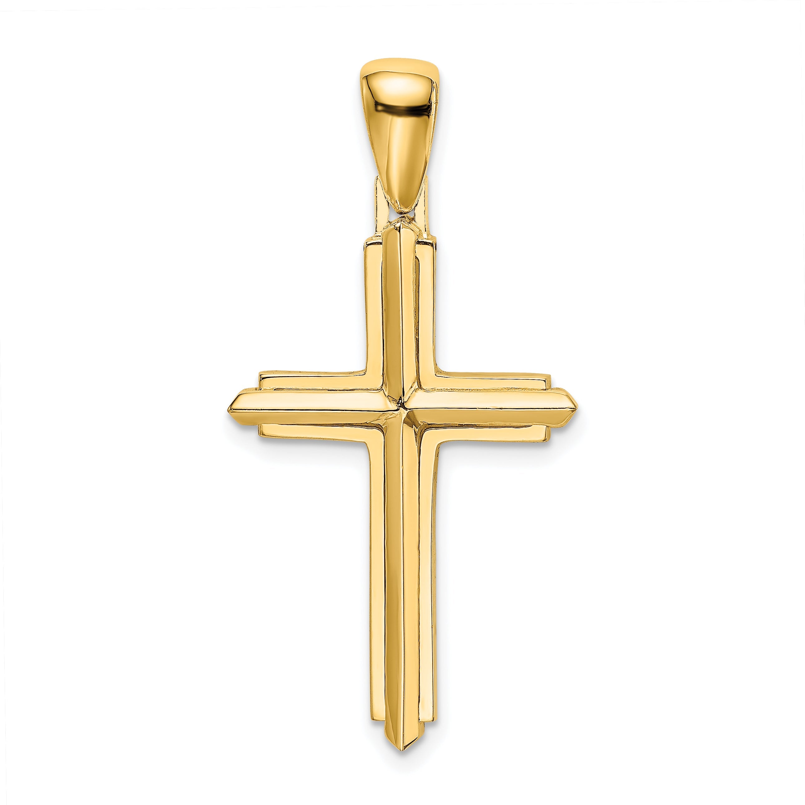 10K Yellow Gold 10K Polished Cross Charm