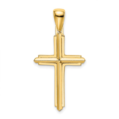 10K Yellow Gold 10K Polished Cross Charm