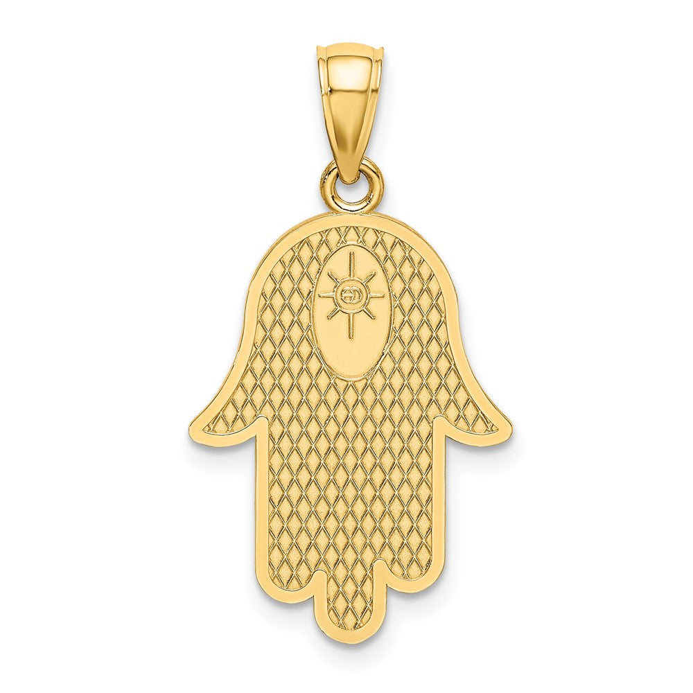 10K Yellow Gold 10K Hamsa W/ Star Of David Charm