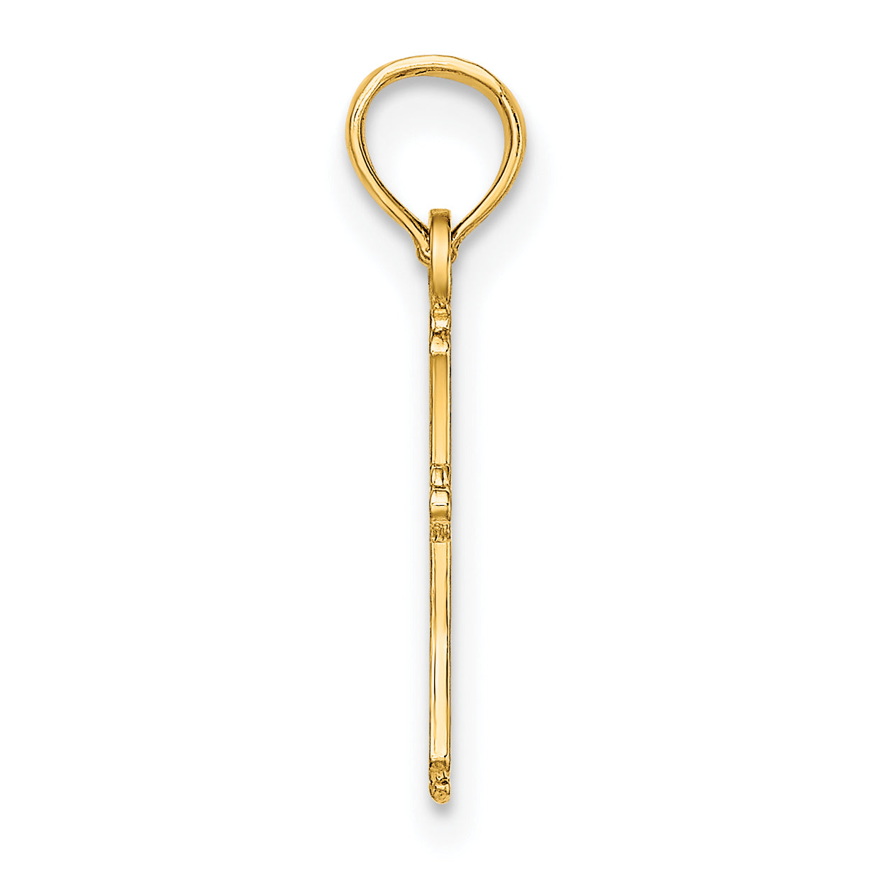 10K Yellow Gold 10K Textured Mini Cross Charm