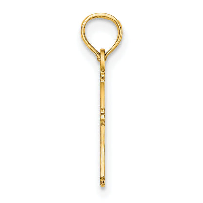 10K Yellow Gold 10K Textured Mini Cross Charm