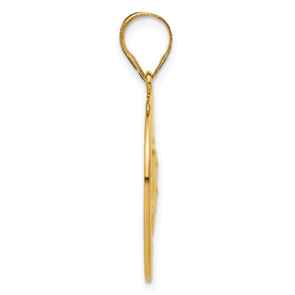 10K Yellow Gold 10K Polished Saint Christopher Coin Charm