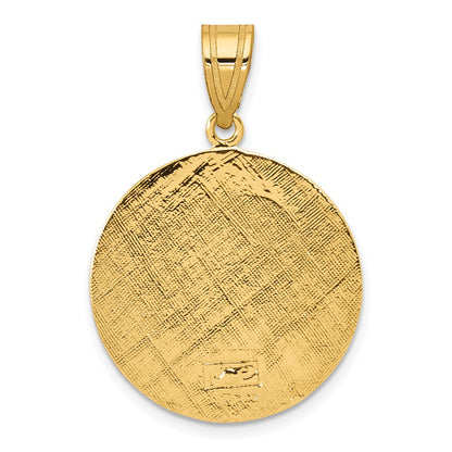 10K Yellow Gold 10K Polished Saint Christopher Coin Charm