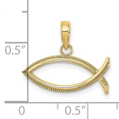 10K Yellow Gold 10K Ichthus Charm