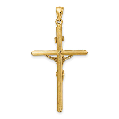 10K Yellow Gold 10K Textured Crucifix Charm