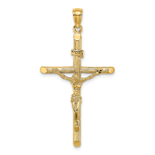 10K Yellow Gold 10K Textured Crucifix Charm