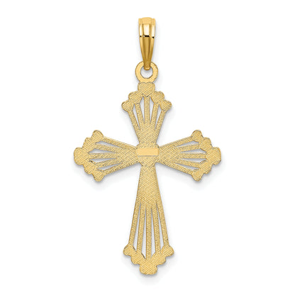 10K Yellow Gold 10K Cross W/ Heart Center Charm