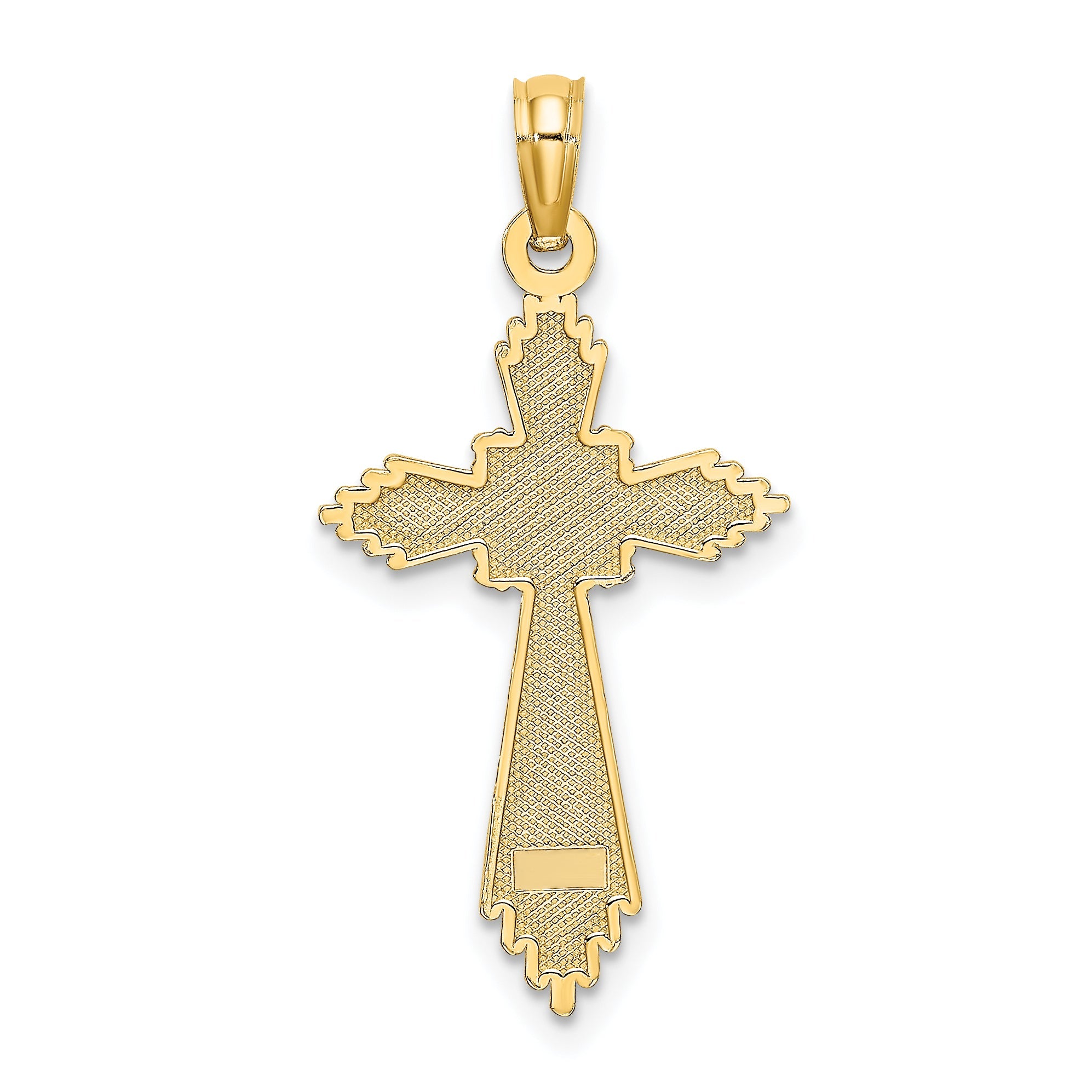 10K Yellow Gold 10K W/ Pointed Ends Fancy Cross Charm